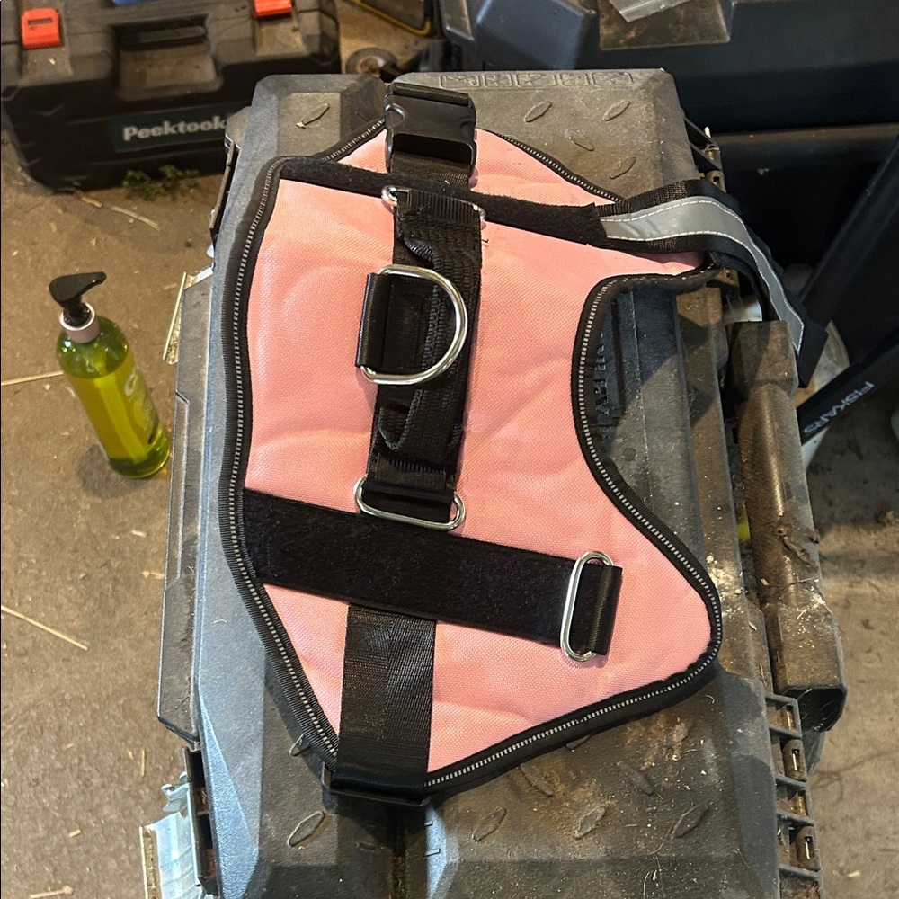 Pink and Black Dog Harness